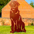 Black Chocolate Red Fox Labrador Statue Dog Owner Gift Garden Ornament